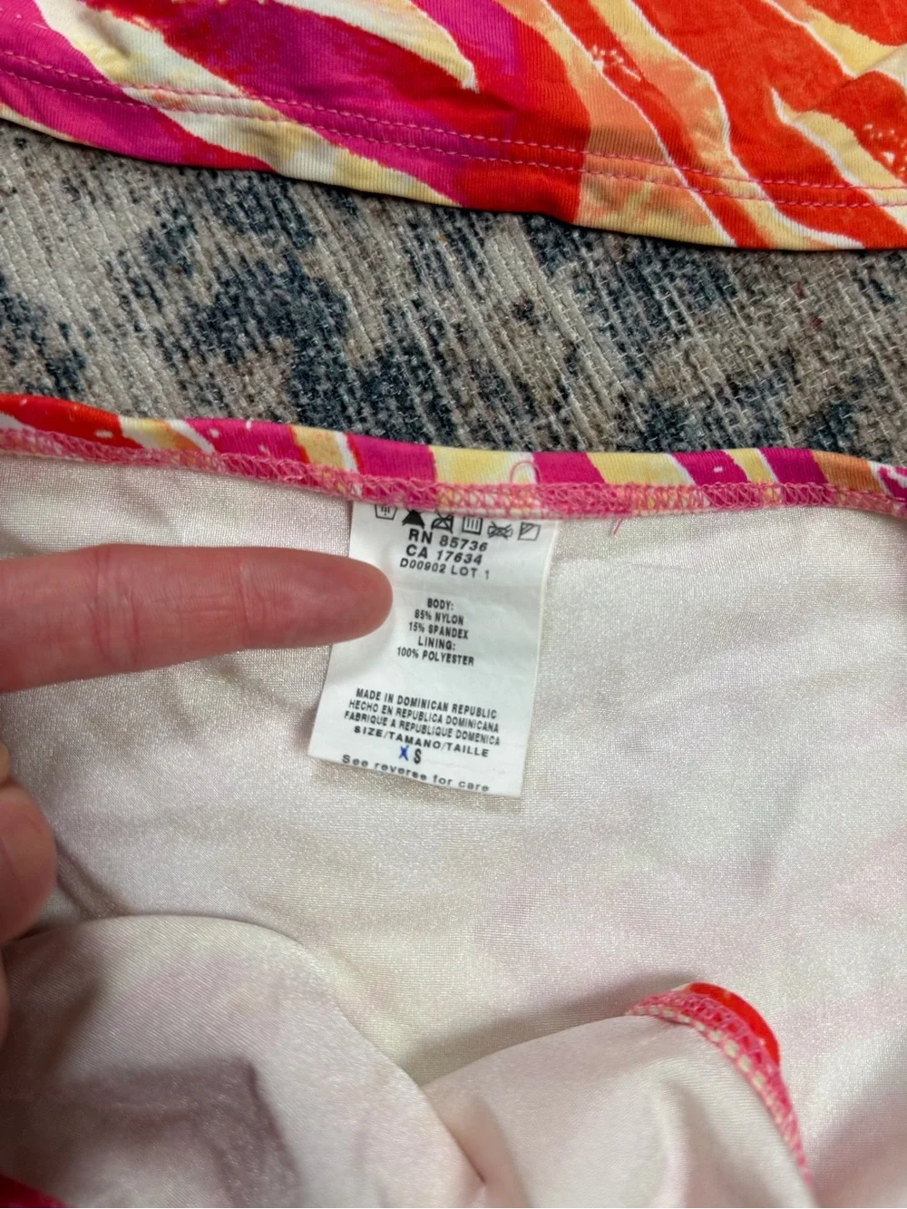 Vintage Y2K DKNY Neon Zebra Tankini 2 Piece Swim Set‎ Bikini XS
